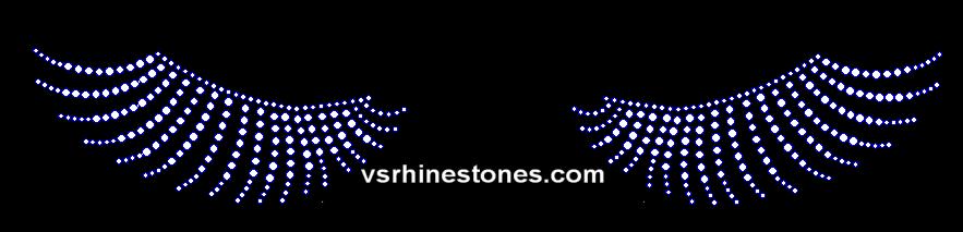 Eyelashes Rhinestone Transfer - Clear Rhinestones